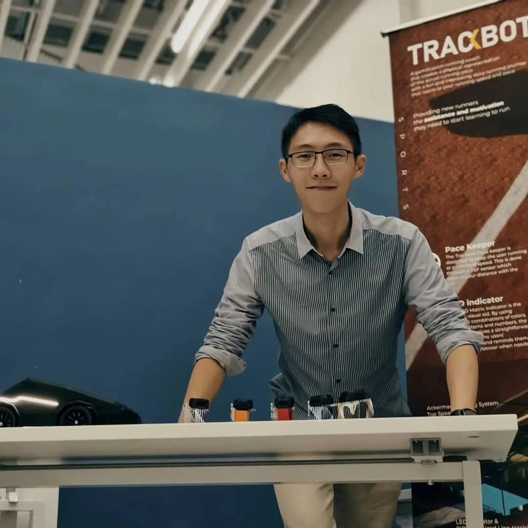 Carson Chan at a drone sports event